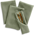 Linen Napkins Set of 4 - 100% Pure Linen Oil Green Dinner Napkins