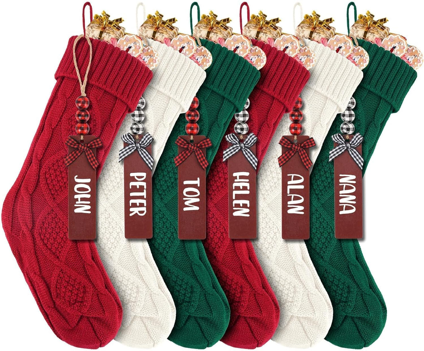 18Inch Cable Knitted Christmas Stockings for Holiday Cheer