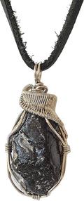 Zodiac Birthstone Crystal Necklaces - Reversible Apache Tears Pendant