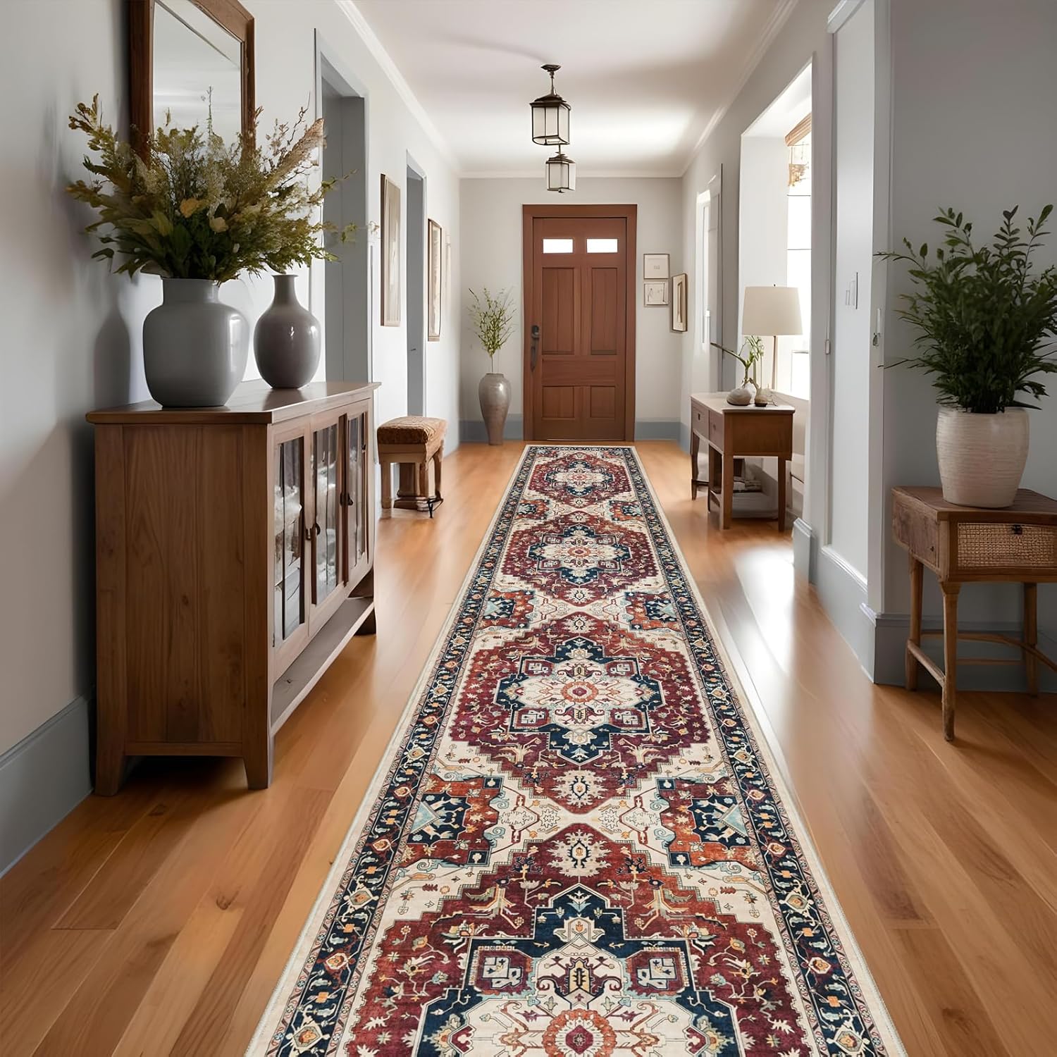Washable Runner Rug 3x20 for Hallway and Kitchen - Non Skid