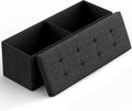 43ft Folding Storage Ottoman Bench with Hidden Storage - Compact Seat