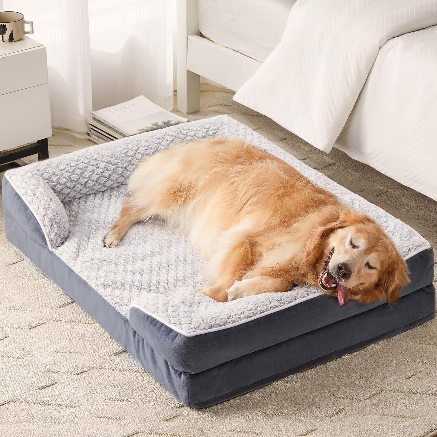Orthopedic Dog Bed for Large Dogs with Waterproof Cover