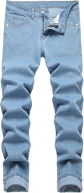 Men's Slim Fit Stretch Ripped Jeans for Men - Distressed Straight