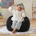 Small Black Teardrop Bean Bag Chair 2.5FT - Removable Cover