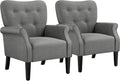 Yaheetech Modern Armchair Mid Century Accent Chair - Compact Comfort