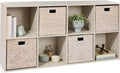 8-Cube Storage Organizer Bookcase - Customizable Display Shelf