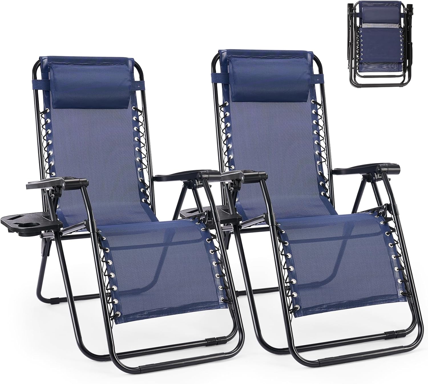 SMUG Folding Zero Gravity Chair Set of 2 for Outdoor Relaxation