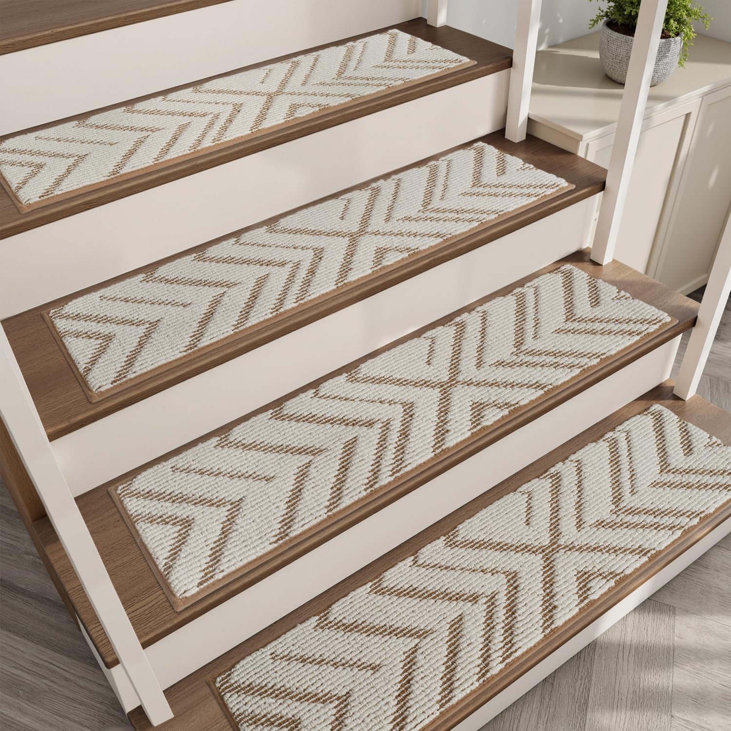 PADOOR Stair Treads for Wooden Steps, Non Slip 15 Pack