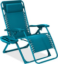 Adjustable Zero Gravity Chair Peacock - Compact Reclining Patio Seat