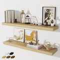 Fun Memories 40in Floating Shelves 8in Deep - Rustic Oak Display