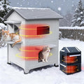 Insulated Outdoor Cat Houses - Waterproof 2 Story Cat House