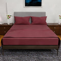 California King Sheet Set Burgundy 4Pc - Deep Pocket Microfiber