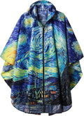 SaphiRose Rain Poncho Jacket Coat Hooded for Adults - Packable