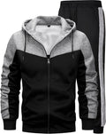 Men's 2 Pieces Tracksuit Full Zip Jogger Sports Suit