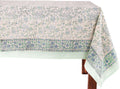 100% Cotton Aster Blue Rectangle Boho Tablecloth 60 x 90 in - Timeless
