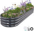 Galvanized Raised Garden Bed Outdoor - Durable Metal Planter Bed