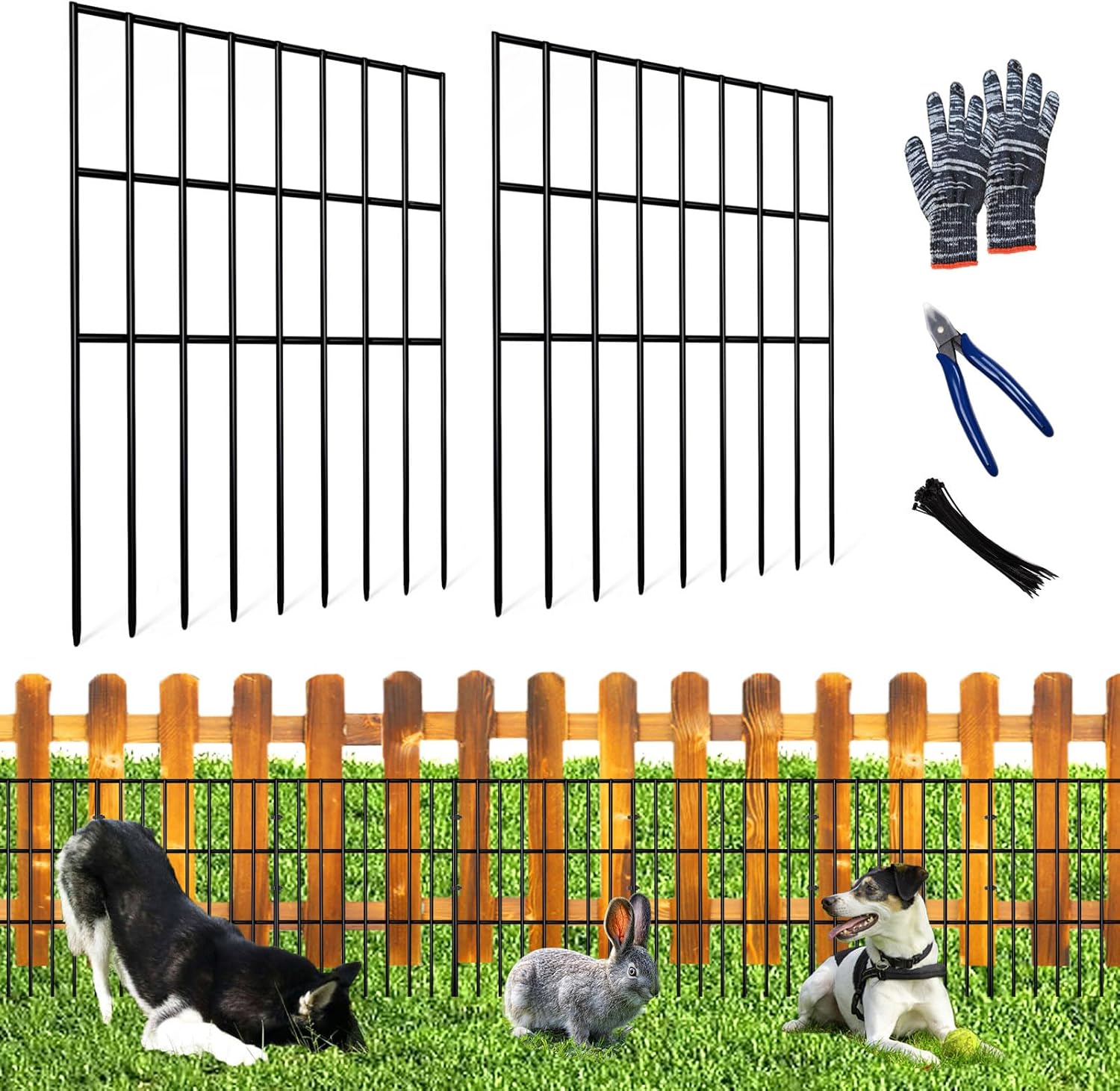 25pcs Garden Fence Animal Barrier for Dogs and Rabbits Protection