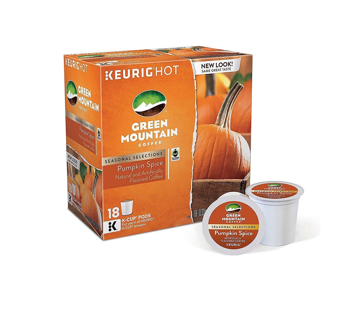 Green Mountain Pumpkin Spice K-Cup 18ct - Fall Flavor Bliss!