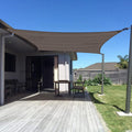 SUNNY GUARD Custom Size 10ft x 24ft Brown Sun Shade Sail Rectangle