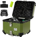 Motorcycle Top Case 45L Aluminum Jungle Green - Secure, Waterproof