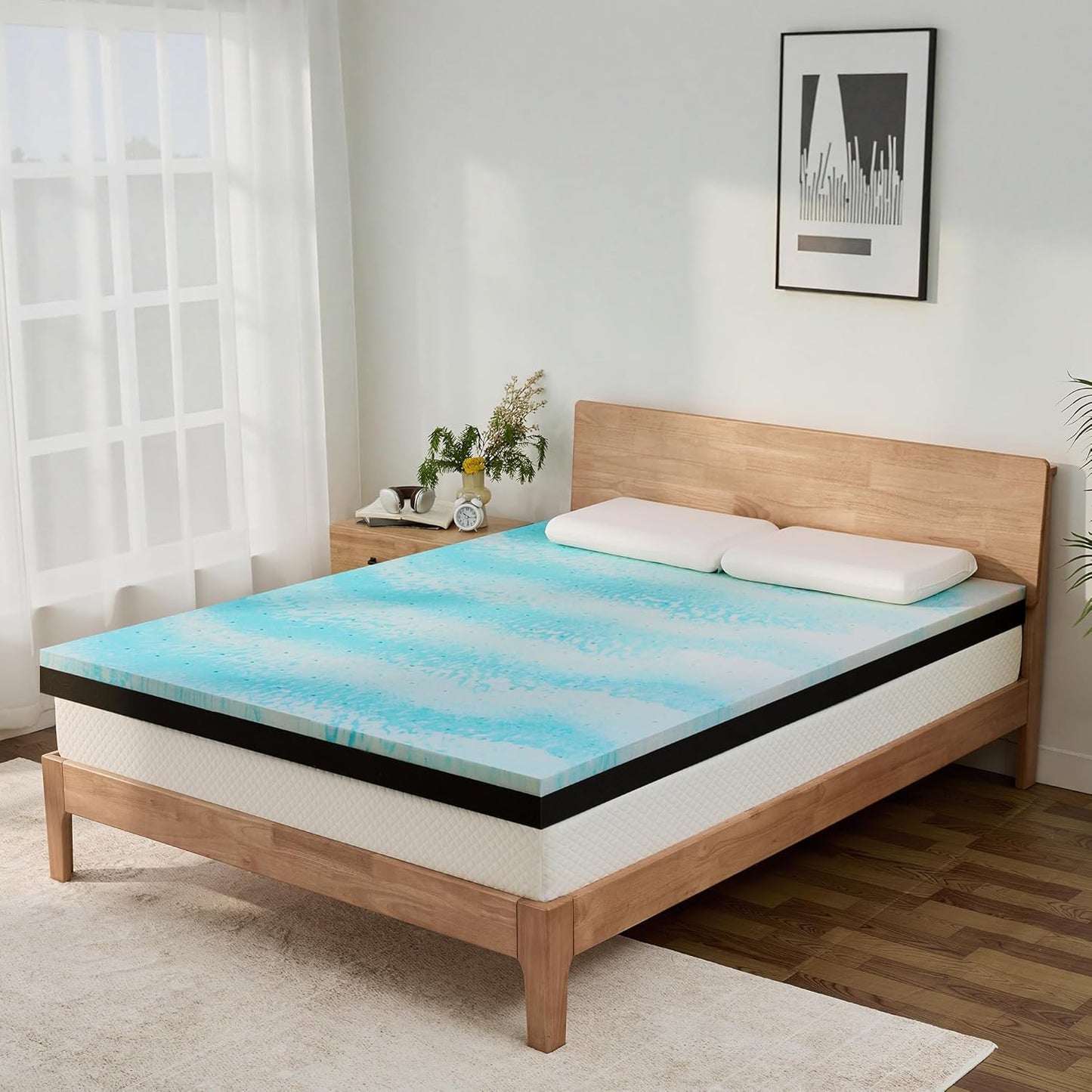 Extra Firm Mattress Topper Queen Size 3 Inch for Pain Relief