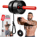 Forearm Strengthener & Wrist Roller - 2 in 1 Convertible Grip