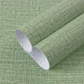 Green Grasscloth Peel and Stick Wallpaper - Removable Faux Linen