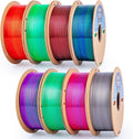 3D Printer Filament Bundle Silk PLA 1.75mm 8KG Pack - Glossy