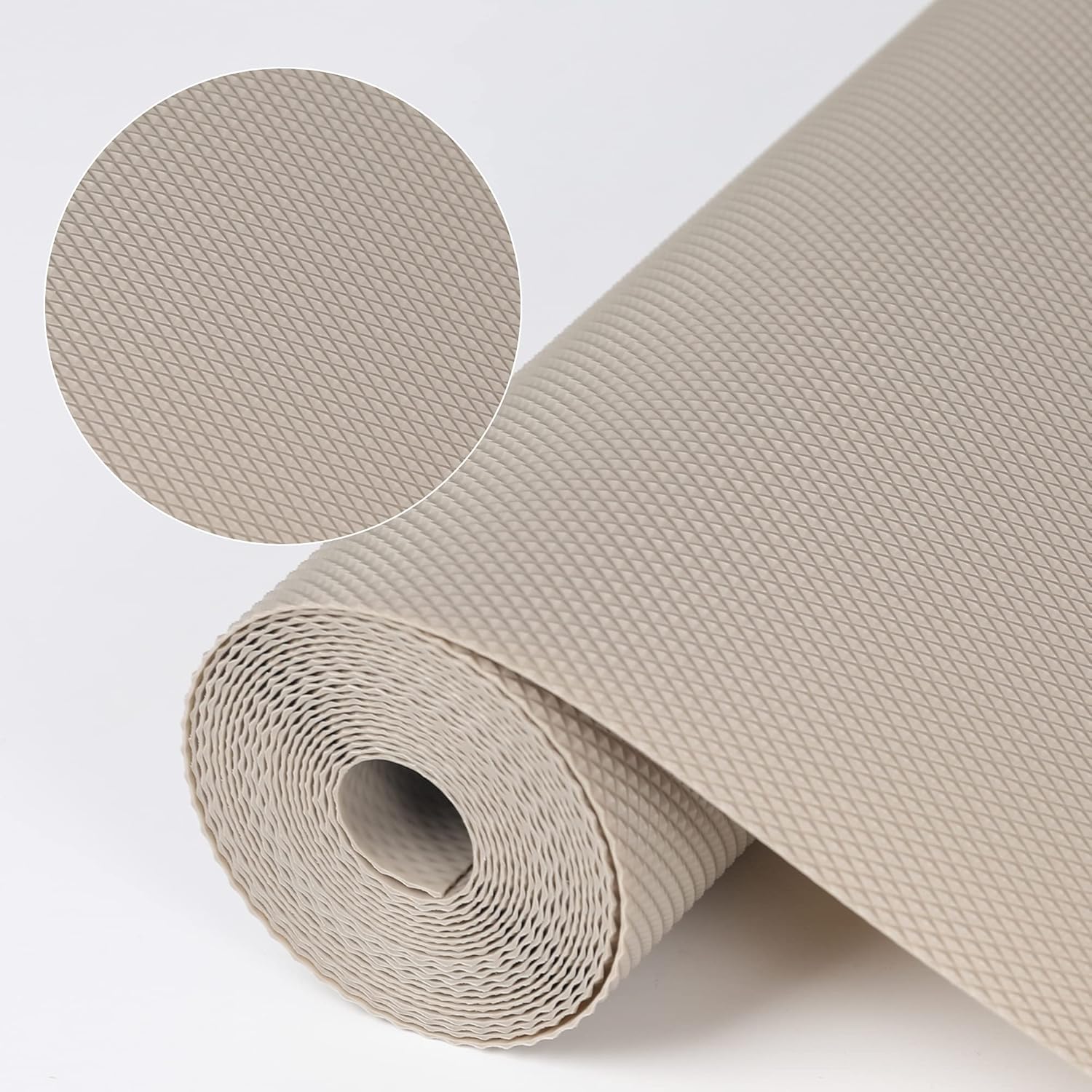 Kitchen Shelf Liner Non-Adhesive Waterproof Fridge Mats Khaki
