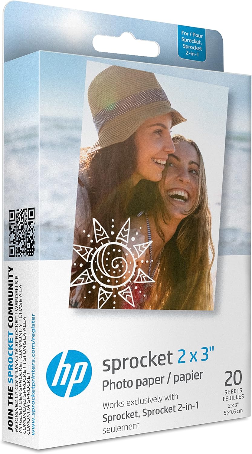 HP Sprocket Premium Zink Photo Paper 20 Sheets
