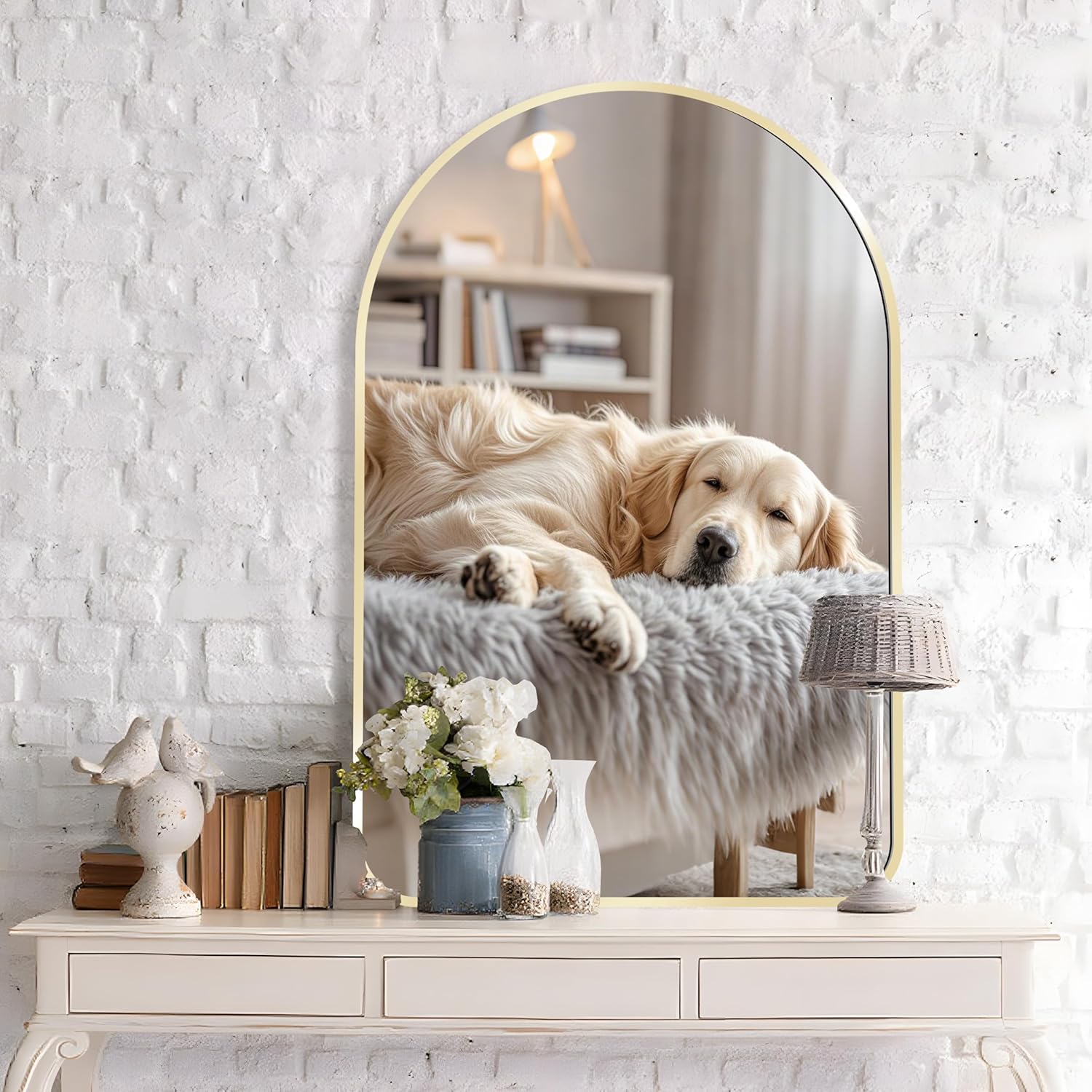 Arched Wall Mirror 24X36 for Modern Farmhouse Decor