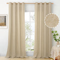 Privacy Linen Curtains 108 in 2 Panels Sand Beige - Light Filtering