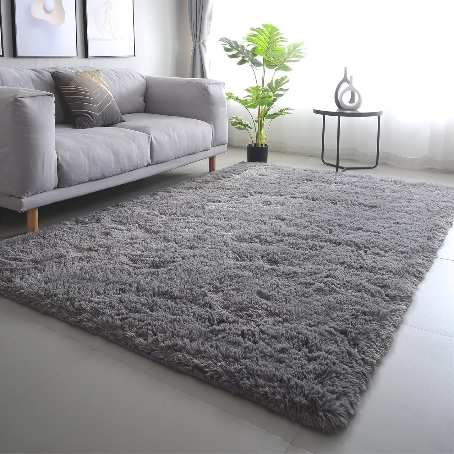 7x10 Area Rugs for Living Room: Soft Shaggy Fuzzy Carpet