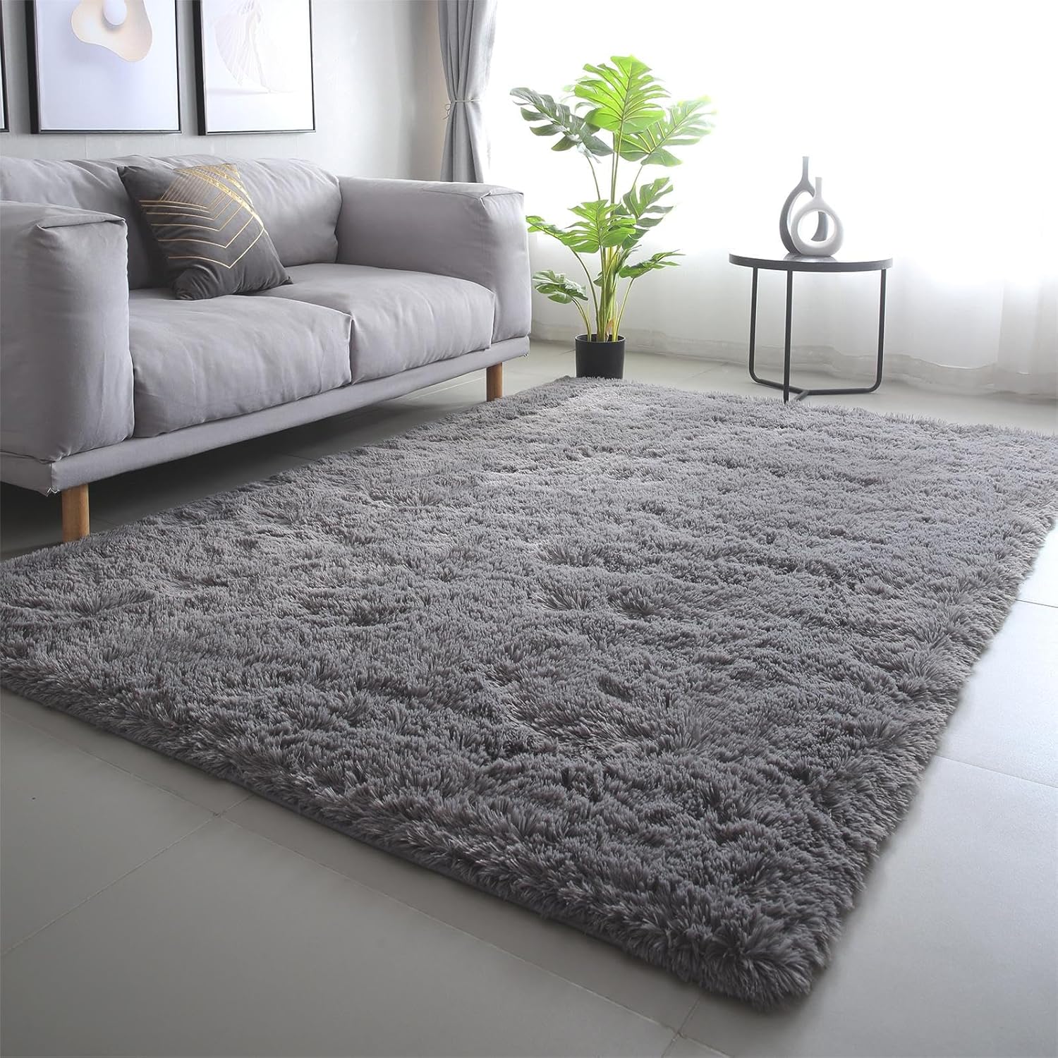 7x10 Area Rugs for Living Room: Soft Shaggy Fuzzy Carpet