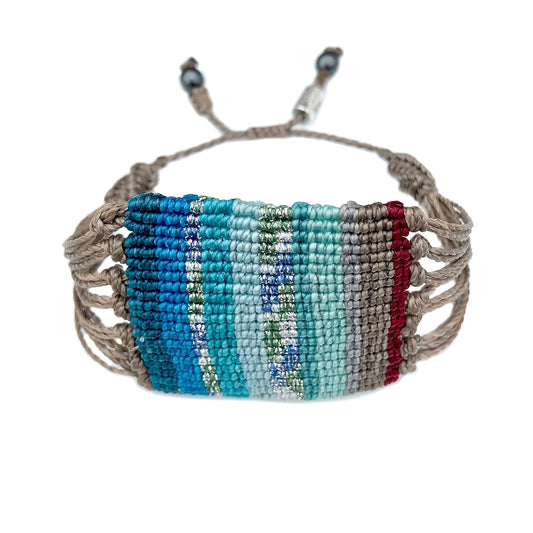 Boho Macrame Bracelet - Handmade Festival Beach Jewelry