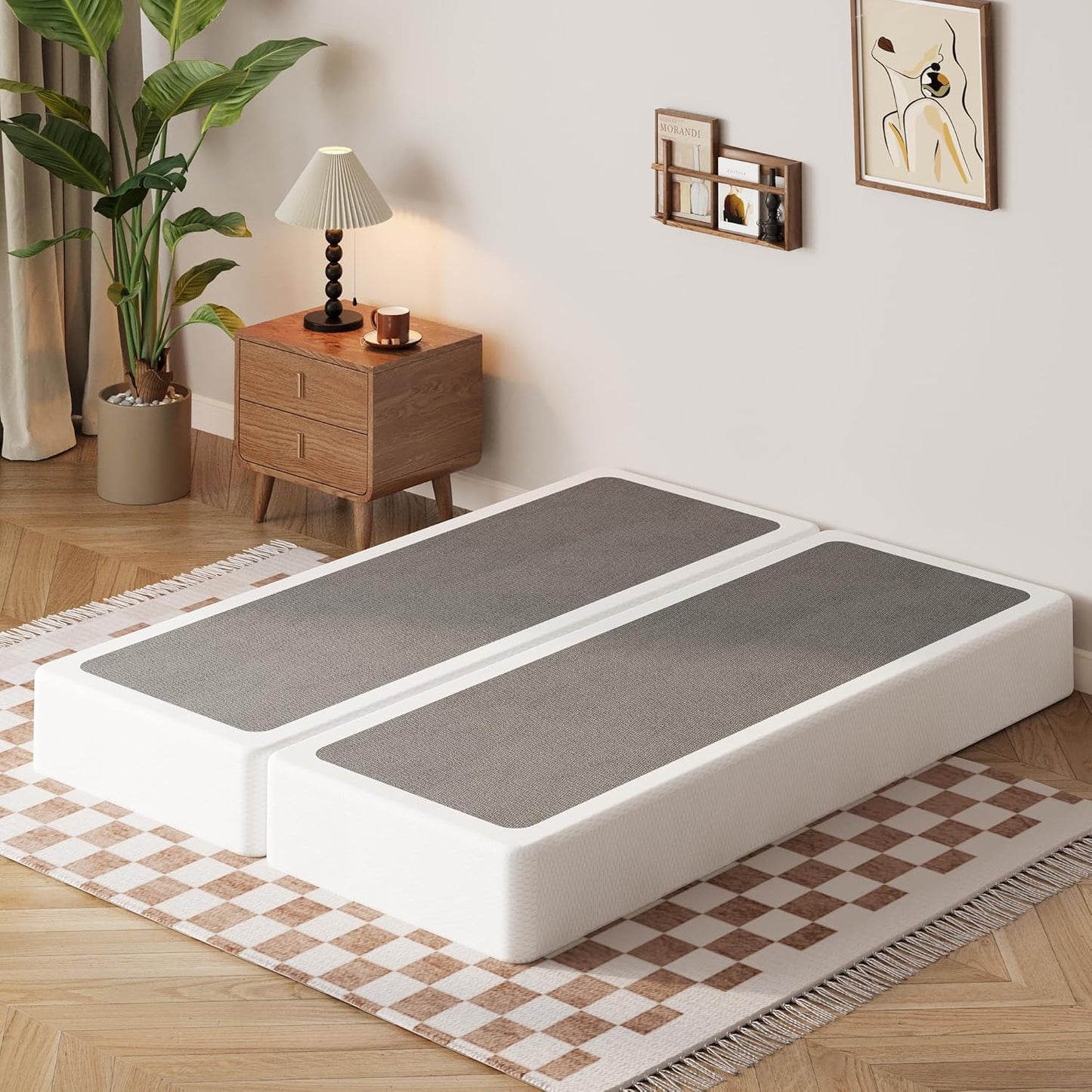 EMODA 7 Inch Split King Box Spring Bed Base for Ultimate Support