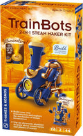 TrainBots 2-in-1 STEAM Maker Kit - Steampunk Robots with Steam Effect