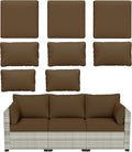 Outdoor Cushion Slipcovers 8 pcs Set - Waterproof Replacement Covers