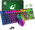 Black Wireless Gaming Keyboard and Mouse Combo - Rechargeable RGB Set