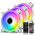 EZDIY-FAB 120mm RGB Case Fan with Remote Control for Vibrant Cooling
