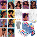 Ctosree 12-Set Pre Drawn Canvas Kit for Sip and Paint - Party Pack