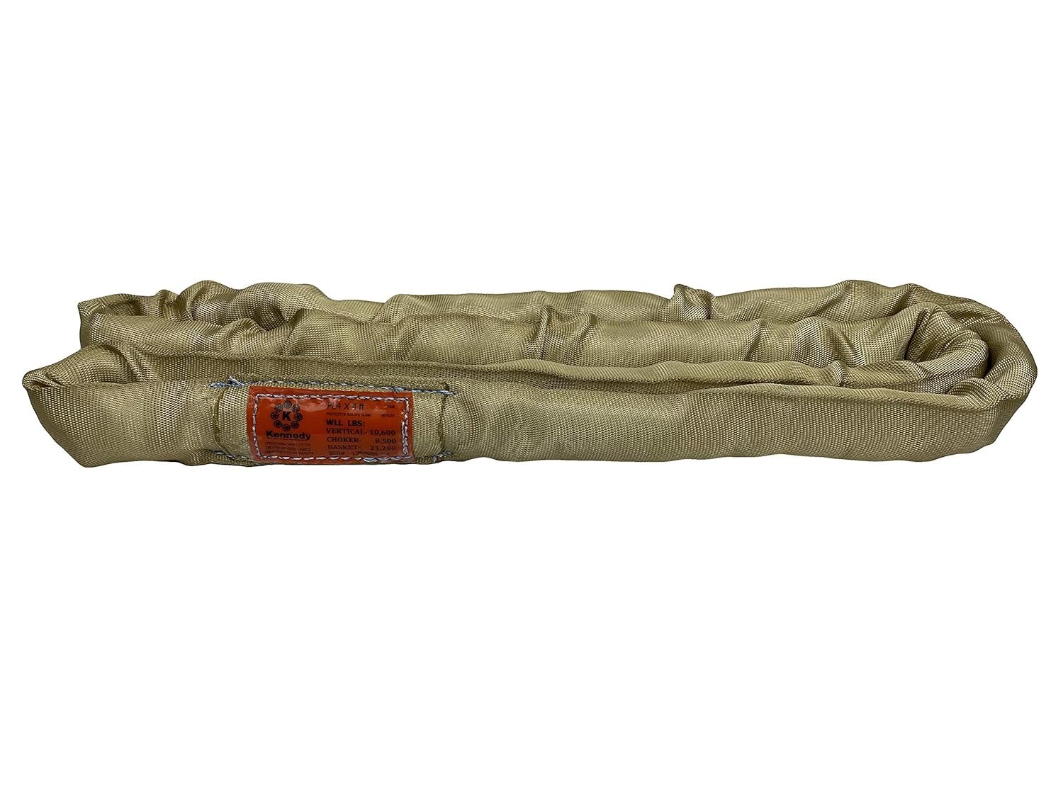 Power Lift PL4x5ft Tan Polyester Round Sling for Heavy Loads