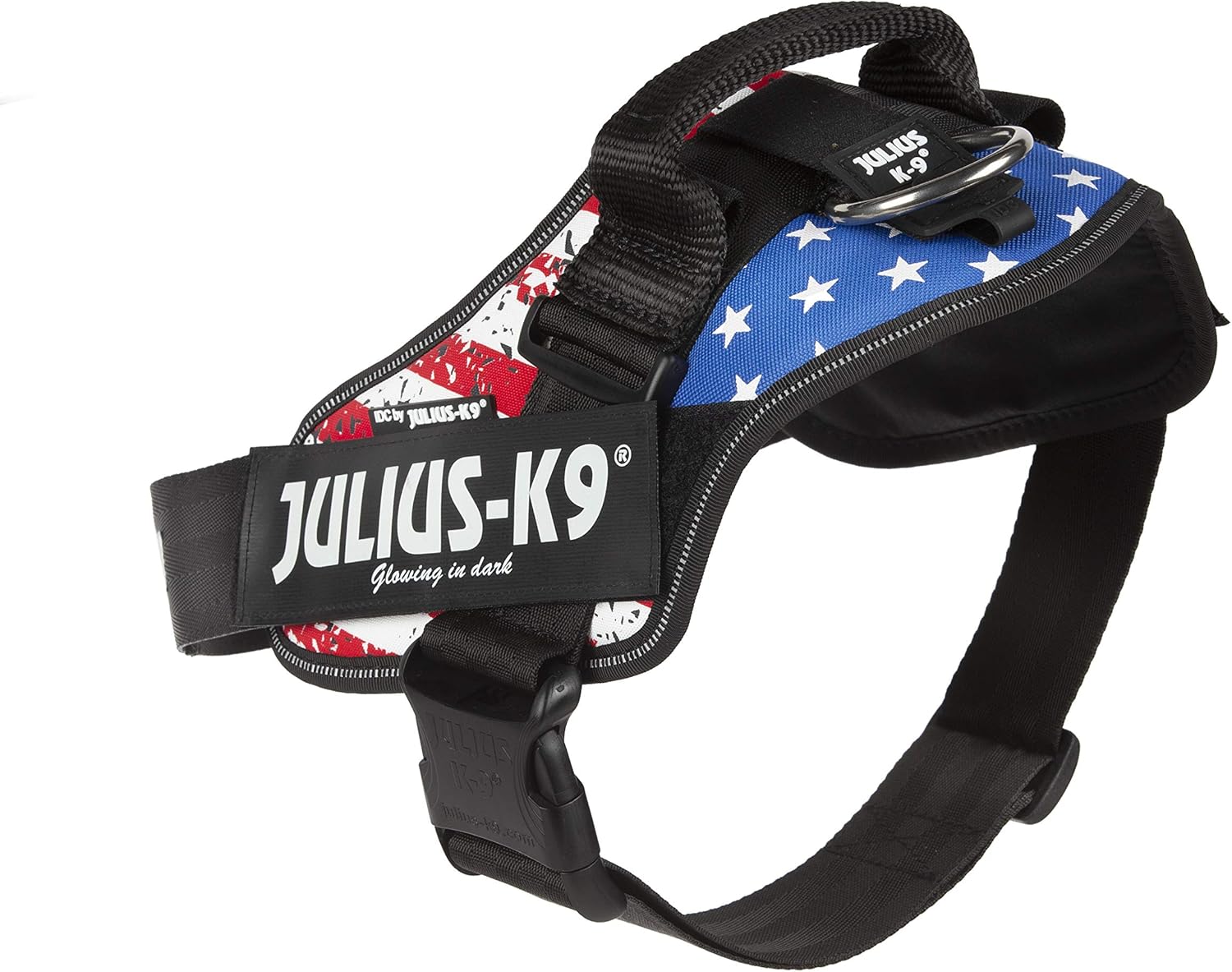 JULIUS-K9 PowerHarness USA Flag for Small Dogs - Mini Size