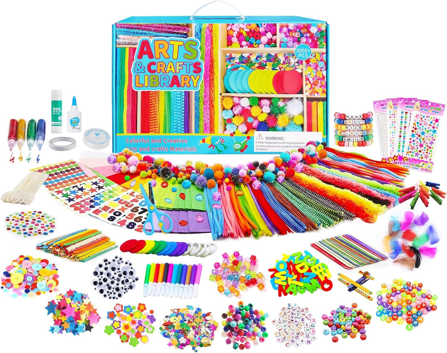Itopstar Crafts for Kids - 5000pcs Art Supplies for Creativity