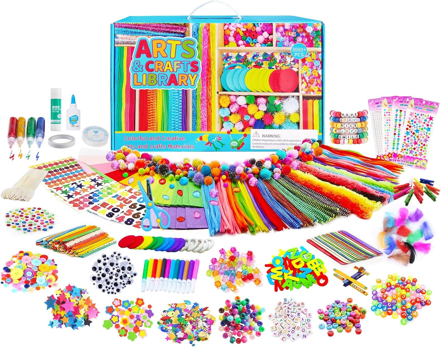 Itopstar Crafts for Kids - 5000pcs Art Supplies for Creativity