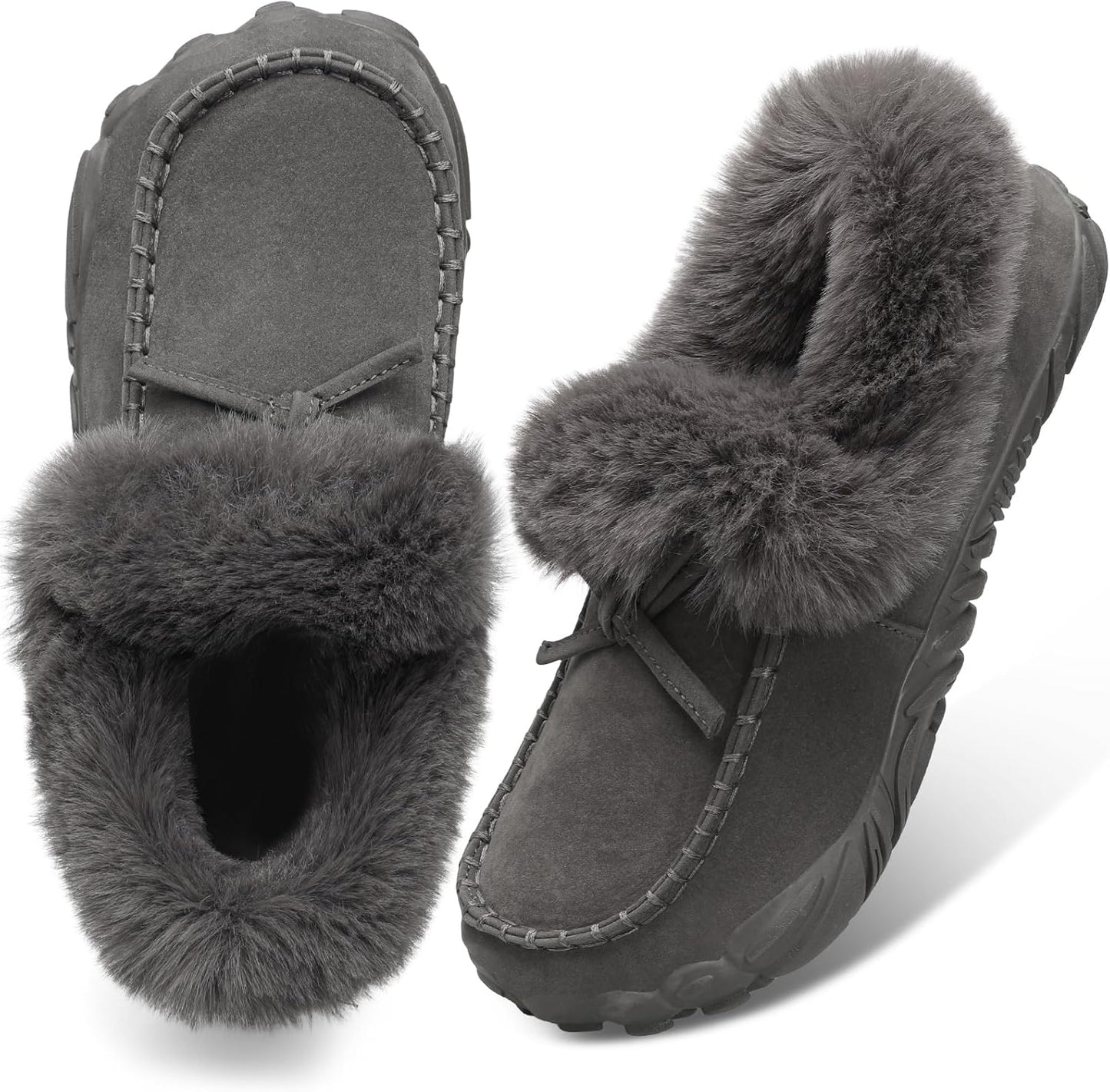 Warm Winter Boots for Women - Cozy Faux Fur Lined Ankle Boots