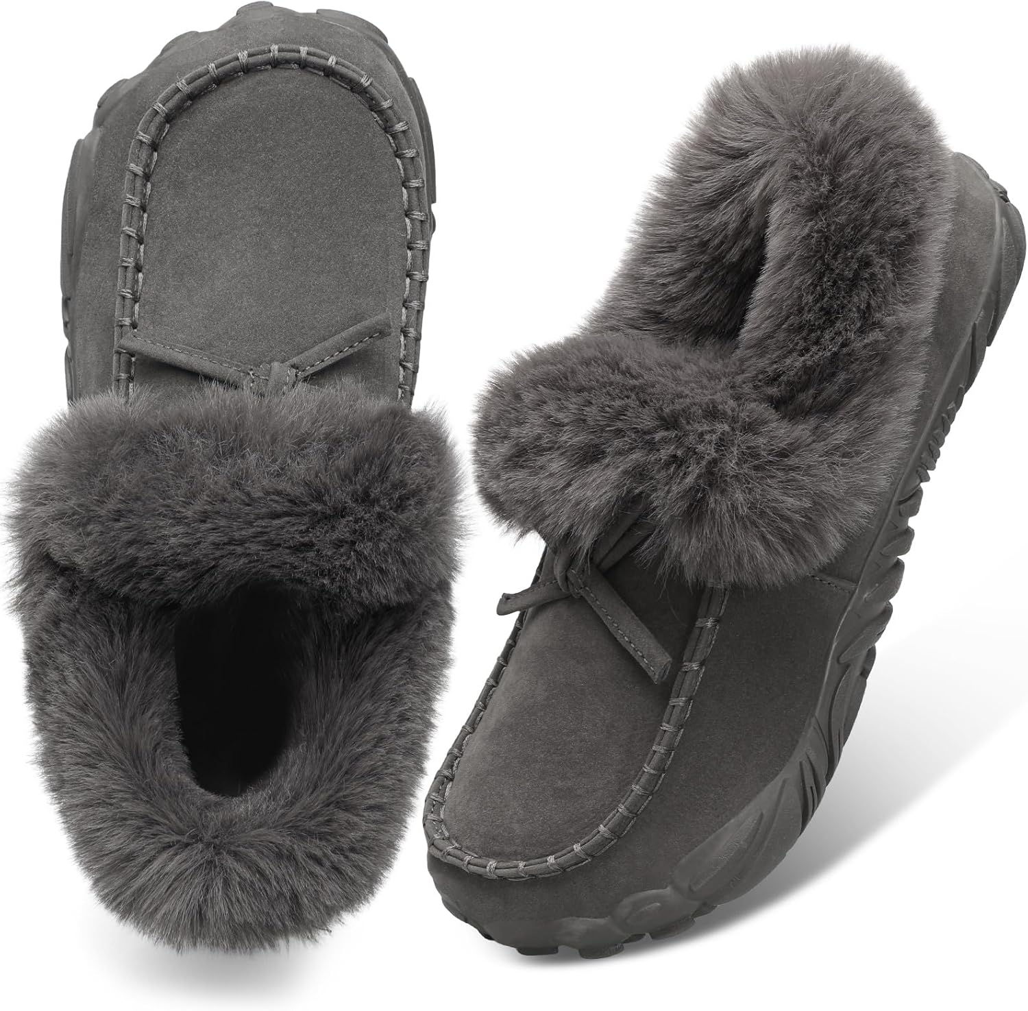 Warm Winter Boots for Women - Cozy Faux Fur Lined Ankle Boots