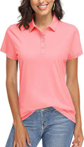 TACVASEN Women's Golf Polo Shirt - UPF 50+ Quick Dry Comfort Shirts