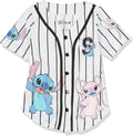 Disney Girls Lilo & Stitch Angel Baseball Jersey - Classic Mesh Shirt