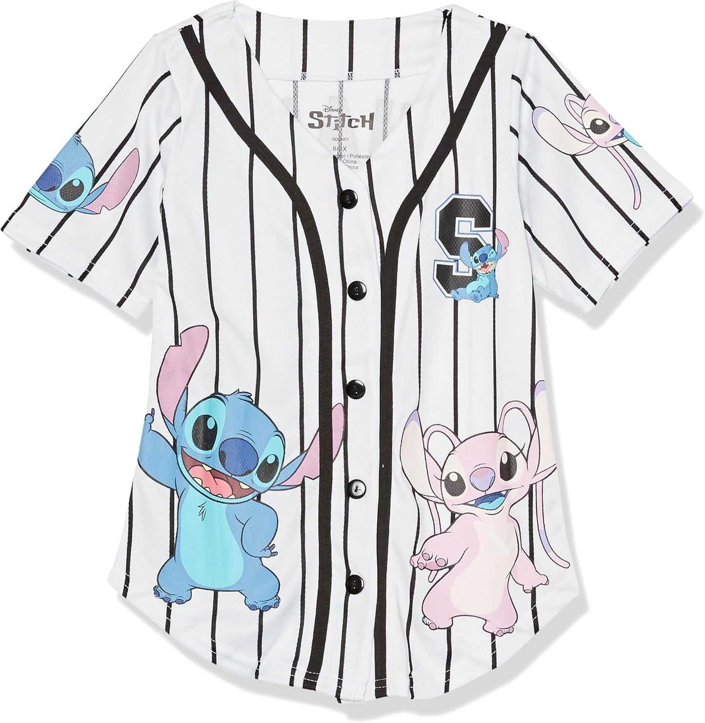 Disney Girls Lilo & Stitch Angel Baseball Jersey for Kids
